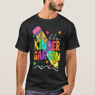 Camiseta Olá Jardim de Infância Volta às Aulas Professor Al