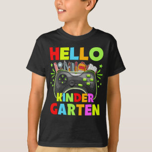 Camiseta Olá, Jardim de Infância, Volte ao Jogo de Vídeo
