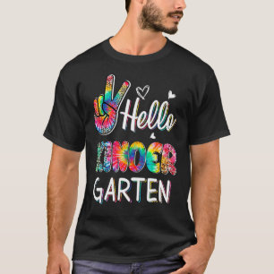 Camiseta Olá Jardim Infantil Tie Dye Leopard Graphic De Vol