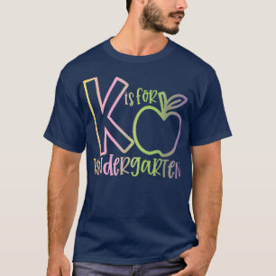 Camiseta Olá K é para crianças do jardim de infância Profes
