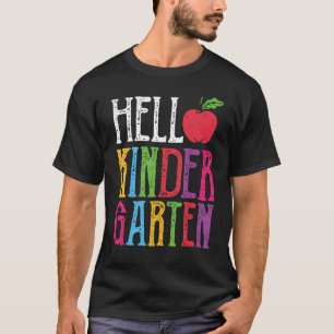 Camiseta Olá Kinder Garten Primeiro Dia da Escola 1