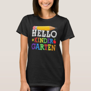 Camiseta Olá Kindergarten Team Kinder De Volta Ao Teac Da E