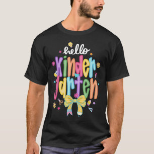 Camiseta Olá Kindergarten Team Kinder De Volta Ao Teac Da E