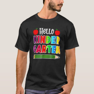 Camiseta Olá Kindergarten Team Kinder De Volta Ao Teac Da E