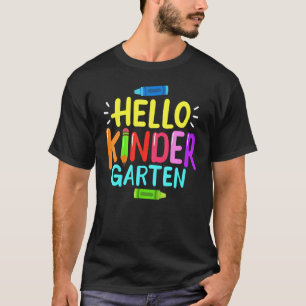 Camiseta Olá Kindergarten Team Kinder De Volta Ao Teac Da E