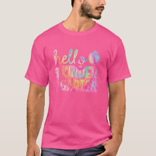 Camiseta Olá Kindergarten Team Kinder de volta ao Teac da e