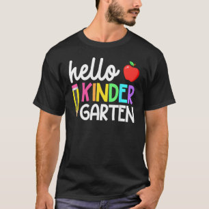 Camiseta Olá Kindergarten Team Kinder De Volta Ao Teac Da E