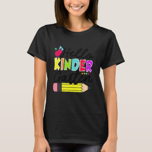 Camiseta Olá Kindergarten Team Kinder De Volta Ao Teac Da E