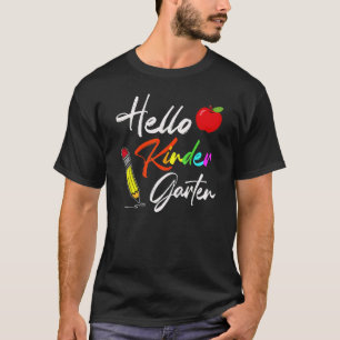 Camiseta Olá Kindergarten Team Kinder De Volta Ao Teac Da E