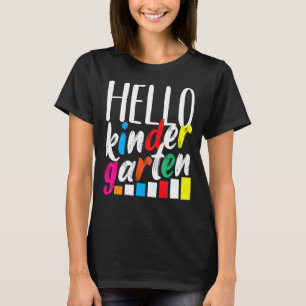 Camiseta Olá Kindergarten Team Kinder De Volta Ao Teac Da E