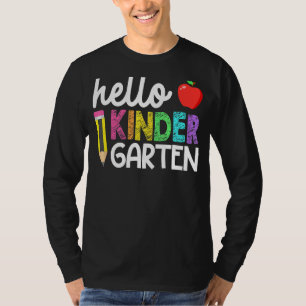 Camiseta Olá Kindergarten Team Kinder De Volta Ao Teac Da E