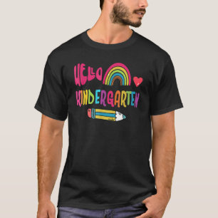 Camiseta Olá Kindergarten Team Kinder De Volta Ao Teac Da E