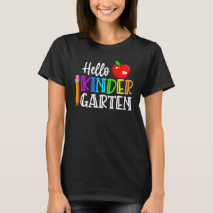 Camiseta Olá Kindergarten Team Kinder De Volta Ao Teac Da E