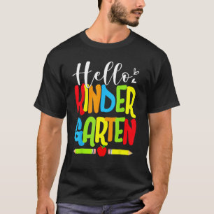 Camiseta Olá, Kindergarten Team Kinder Engraçado De Volta À