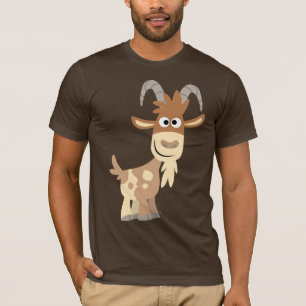 Camiseta "Olá! lá!" T-shirt bonito da cabra dos desenhos