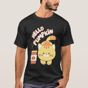 Camiseta Olá Leite de Abóbora com Tempero Halloween Outono