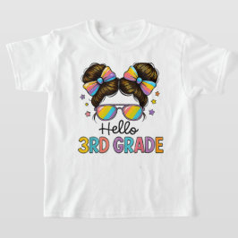 Camiseta Olá Menina Professora de Laço Coquete da Segunda S