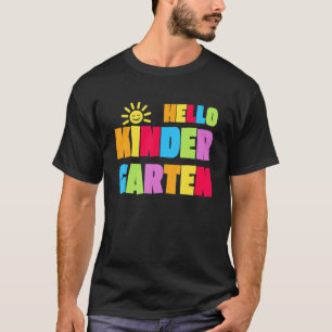 Camiseta Olá Mestre Jardim De Infância Primeiro Dia De Aula