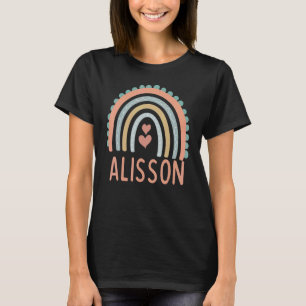 Camiseta Olá Meu Nome É ALISSON Rainbow Name Customer Pre