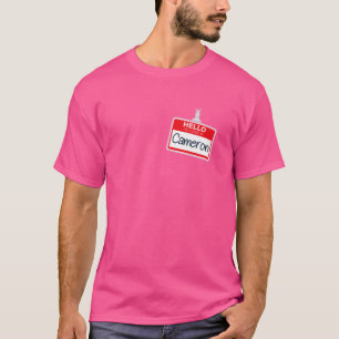 Camiseta Olá Meu Nome É Cameron Dia de as Bruxas engraçado