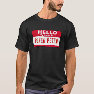 Camiseta Olá! meu nome é comedor da abóbora de Peter Peter