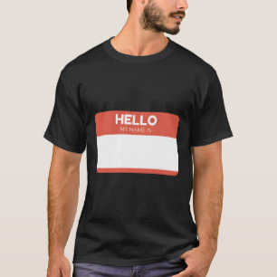 Camiseta Olá, Meu Nome É - Design de Vazio Personalizado