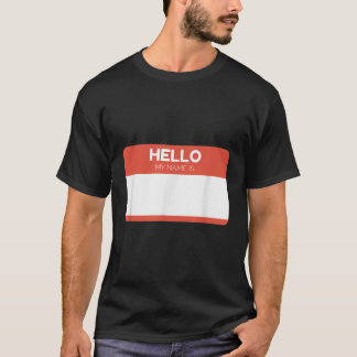 Camiseta Olá Meu Nome É Design Personalizada