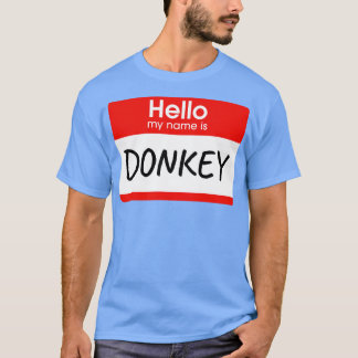 Camiseta Olá, Meu Nome É Donkey Lazy Costume