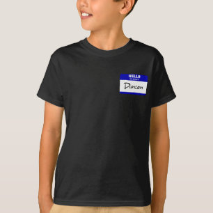 Camiseta Olá! meu nome é Duncan (azul)