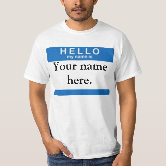 Camiseta OLÁ! meu nome é etiqueta (Frente)