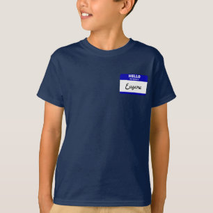 Camiseta Olá! meu nome é Eugene (azul)