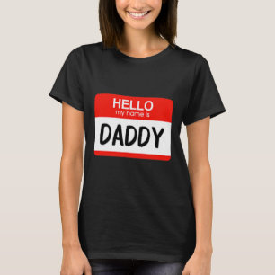 Camiseta Olá Meu nome é Figurino de Nome de etiqueta Divert