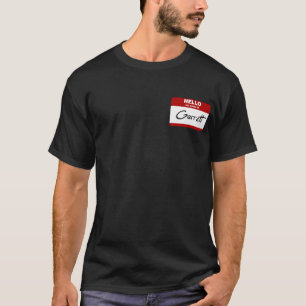 Camiseta Olá! meu nome é Garrett (vermelho)