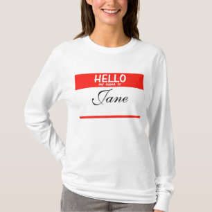 Camiseta Olá! meu nome é Hoodie do ____