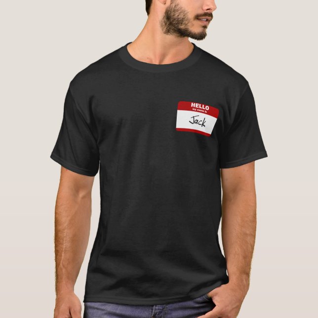 Camiseta Olá! meu nome é Jack (vermelho) (Frente)