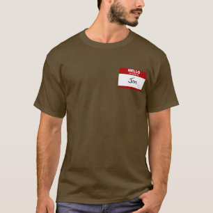 Camiseta Olá! meu nome é Jon (vermelho)