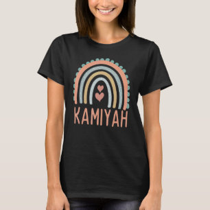 Camiseta Olá Meu Nome É KAMIYAH Nome Do Arco-Íris Cliente P