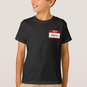 Camiseta Olá! meu nome é Kamron (vermelho)