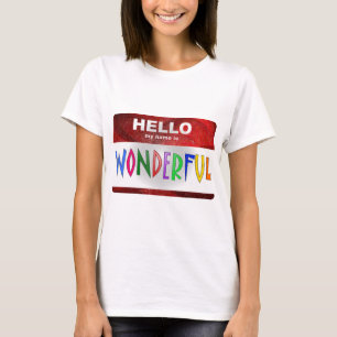 Camiseta Olá, meu nome é maravilhoso