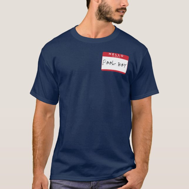Camiseta OLÁ! meu nome é menino da piscina (Frente)