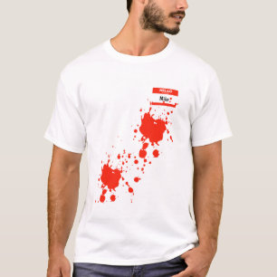 Camiseta "Olá Meu Nome É" Nome de etiqueta Figurino De Hall