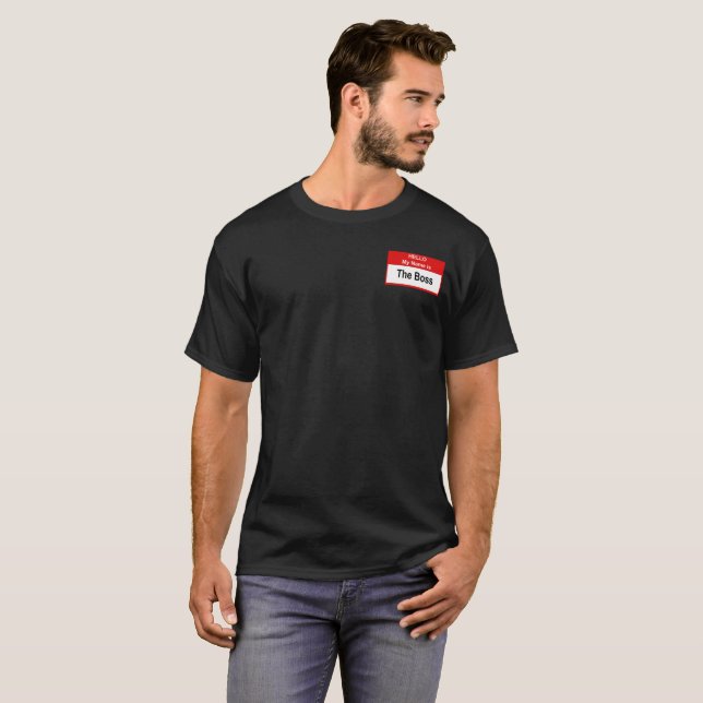 Camiseta Olá! meu nome é o chefe (Frente Completa)