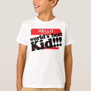 Camiseta Olá! meu nome é o melhor miúdo do mundo