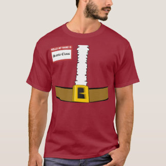Camiseta Olá! meu nome é Papai Noel a parte dianteira do