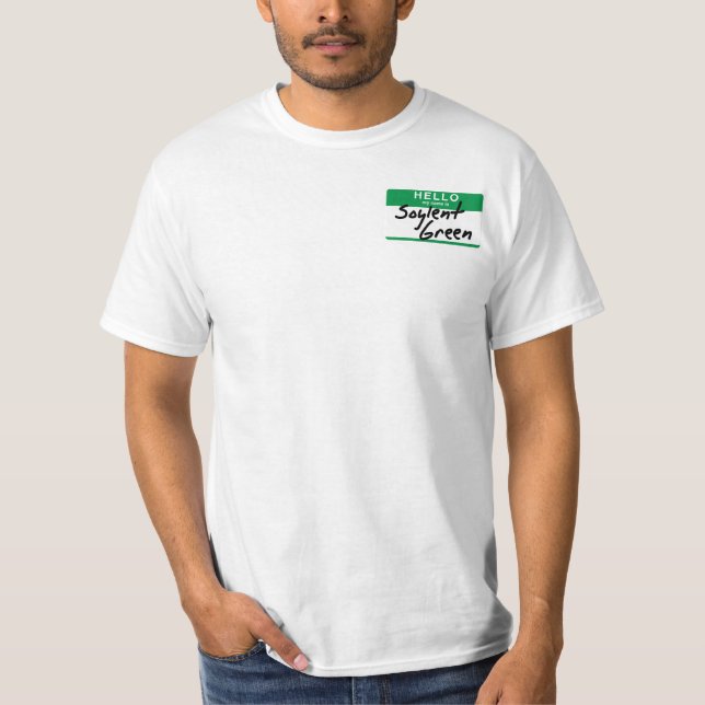 Camiseta Olá!, meu nome é Soylent verde (a versão da (Frente)