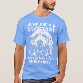 Camiseta Olá, Meu Nome É Stop The Funny Excelente Pirenéus