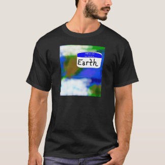 Camiseta Olá!, meu nome é t-shirt ambiental da terra
