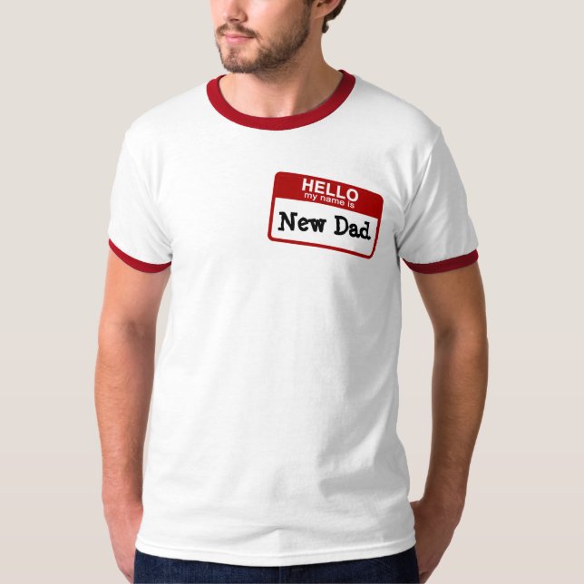 Camiseta Olá!, meu nome é t-shirt do novo papai (Frente)
