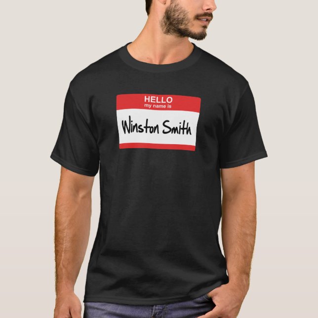 Camiseta Olá!. Meu nome é Winston Smith (Frente)