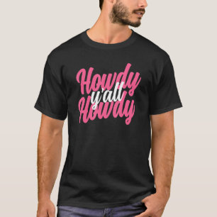 Camiseta Olá Mulheres Western Fofo Rodeio Sul Olá Vaqueira